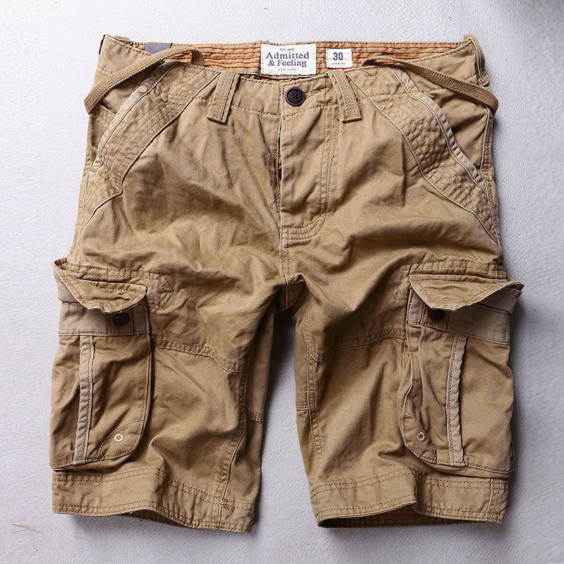 Glistensport Casual Camo Large Pocket Men's Shorts