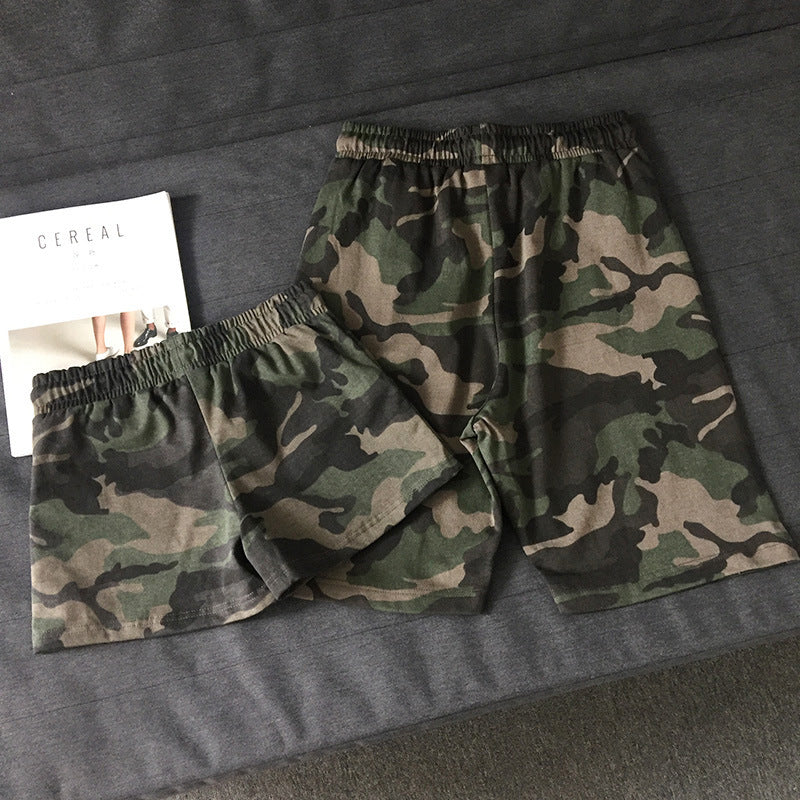 Glistensport Comfortable Fashionable Military Green Couple Shorts