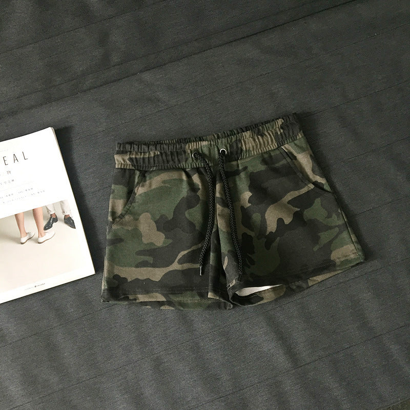 Glistensport Comfortable Fashionable Military Green Couple Shorts