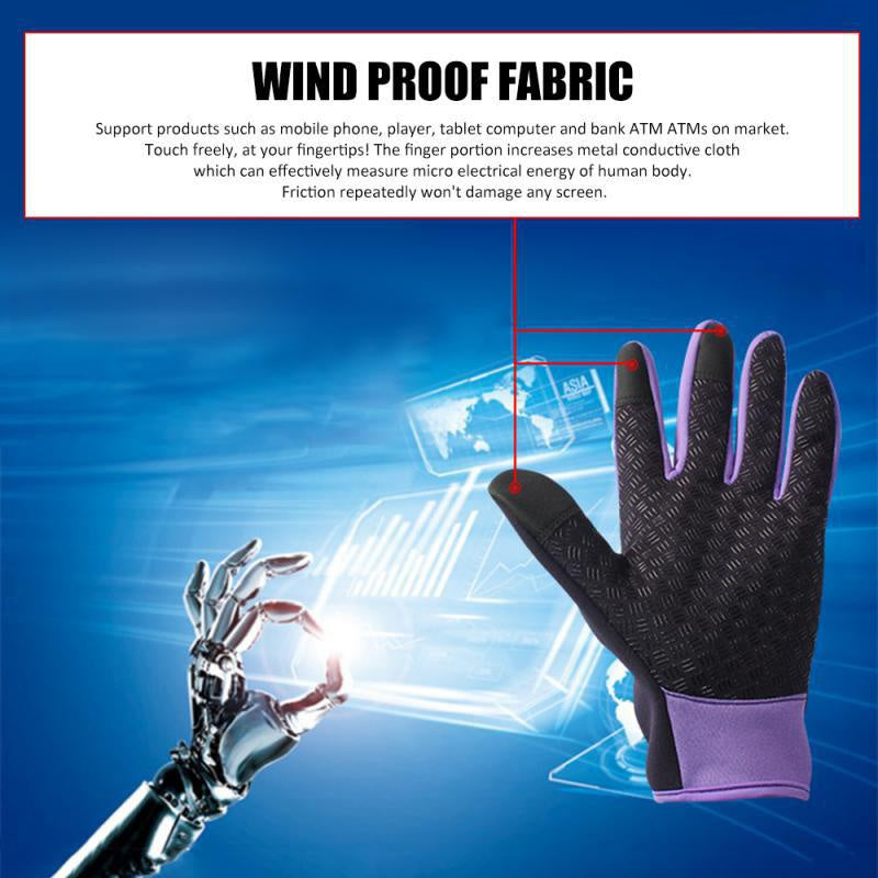 Glistensport™ Outdoor Touch Screen Non-slip Waterproof Windproof Sports Gloves