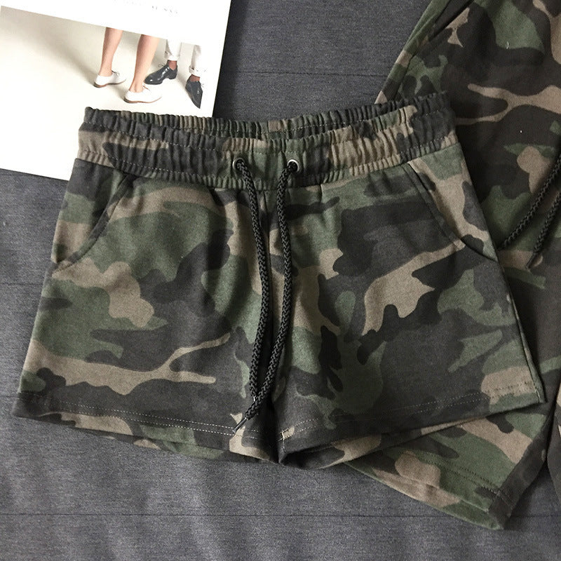 Glistensport Comfortable Fashionable Military Green Couple Shorts