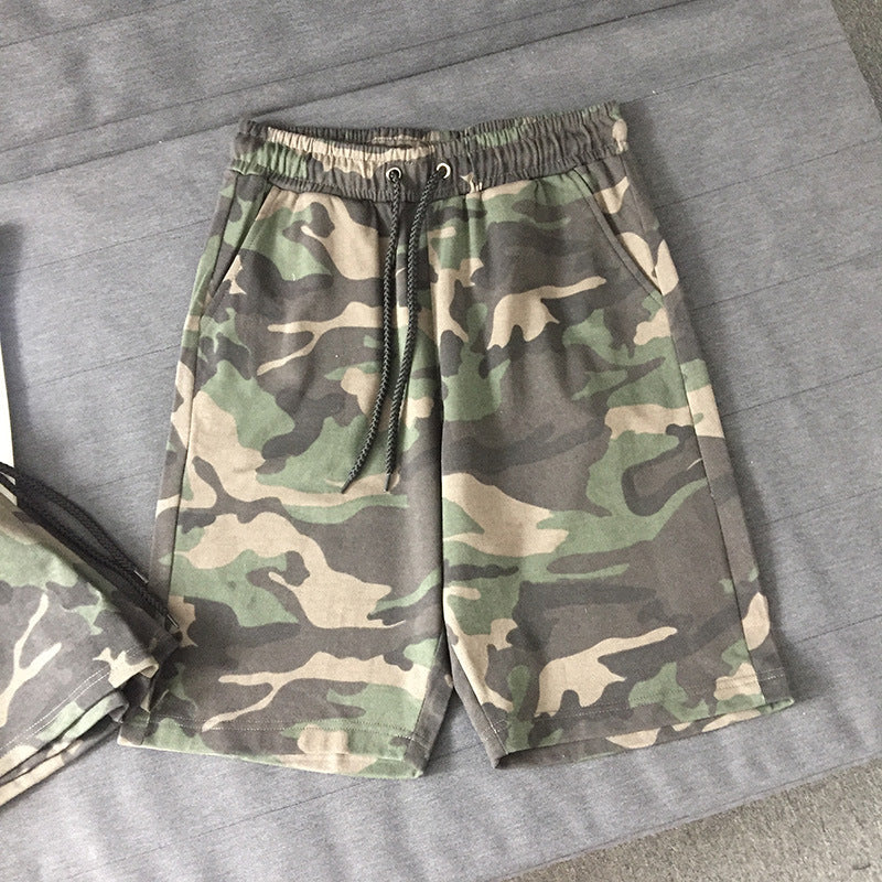Glistensport Comfortable Fashionable Military Green Couple Shorts