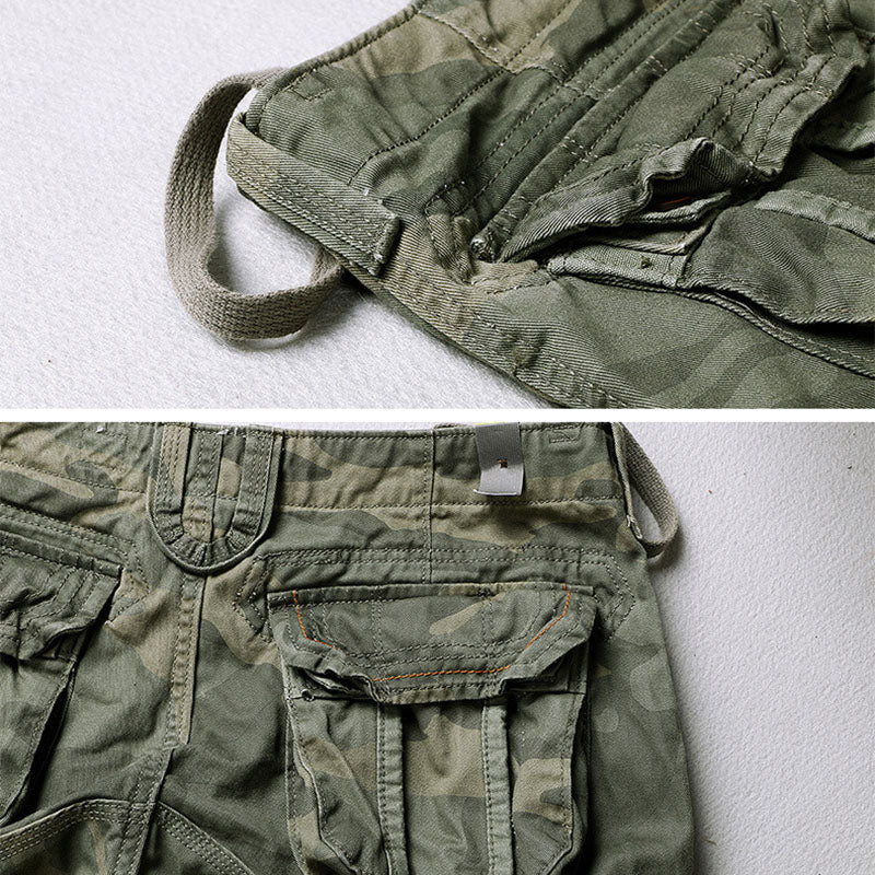 Glistensport Casual Camo Large Pocket Men's Shorts