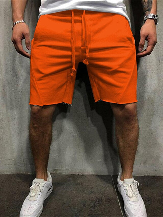 Glistensport Loose Plain Elastic Waist Shorts