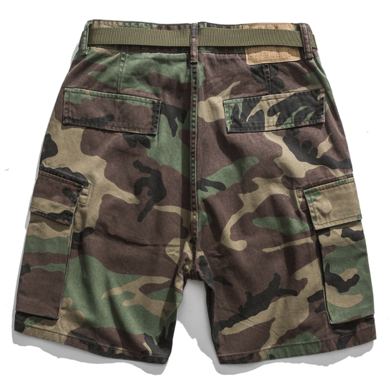 Glistensport Classic Camo Men's Japanese Multi-pocket Design Outdoor Shorts