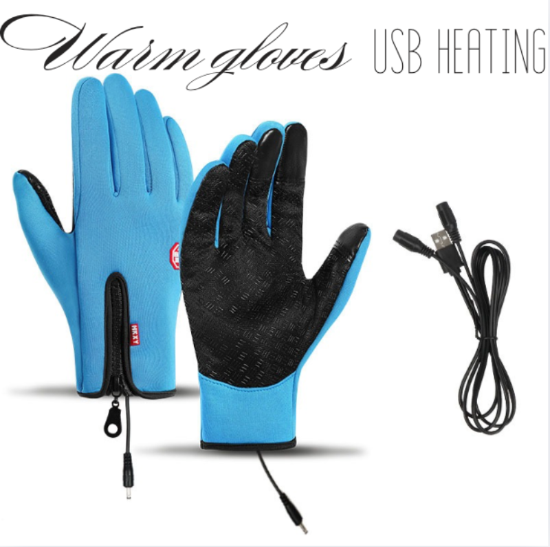 Glistensport™ Outdoor Heated Gloves Windproof and Waterproof with Plus Velvet