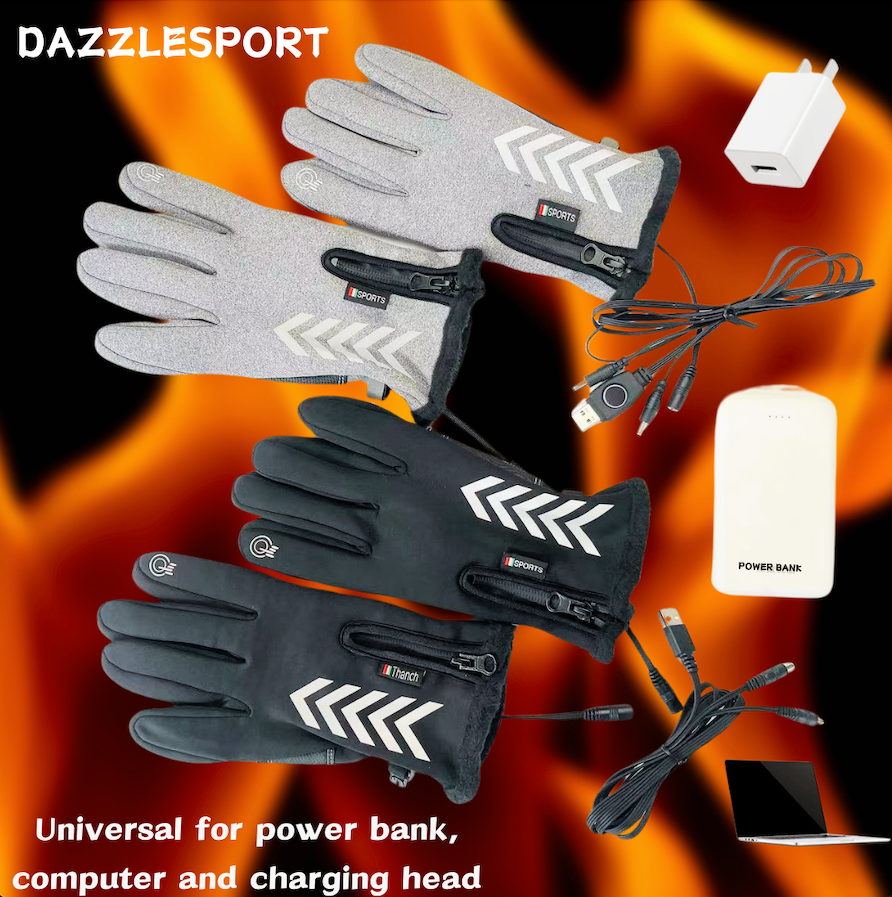 Glistensport™ Winter USB Heated Warm Gloves