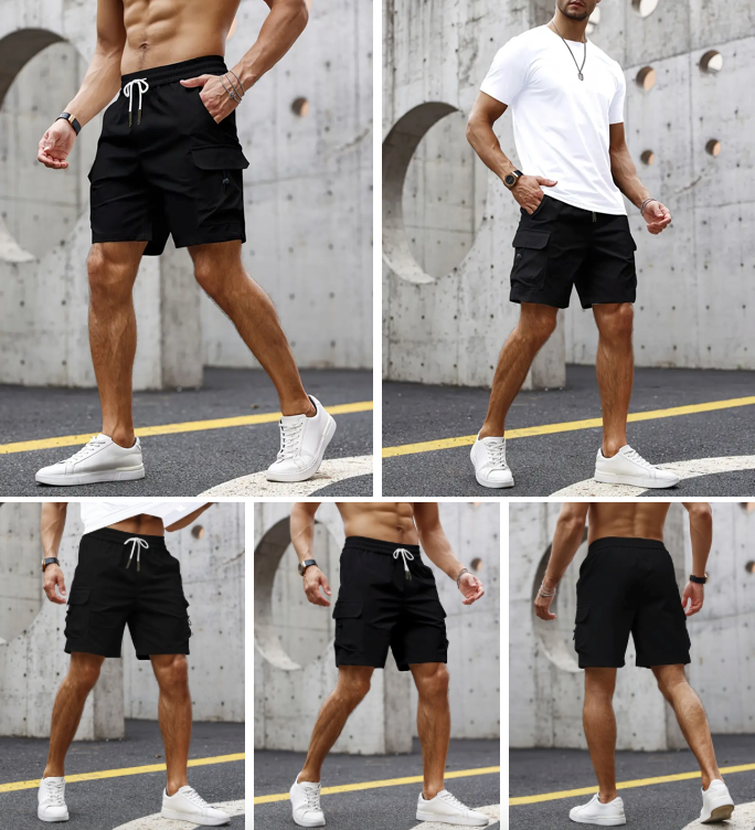GlistenSport Men's High Quality Cargo Shorts