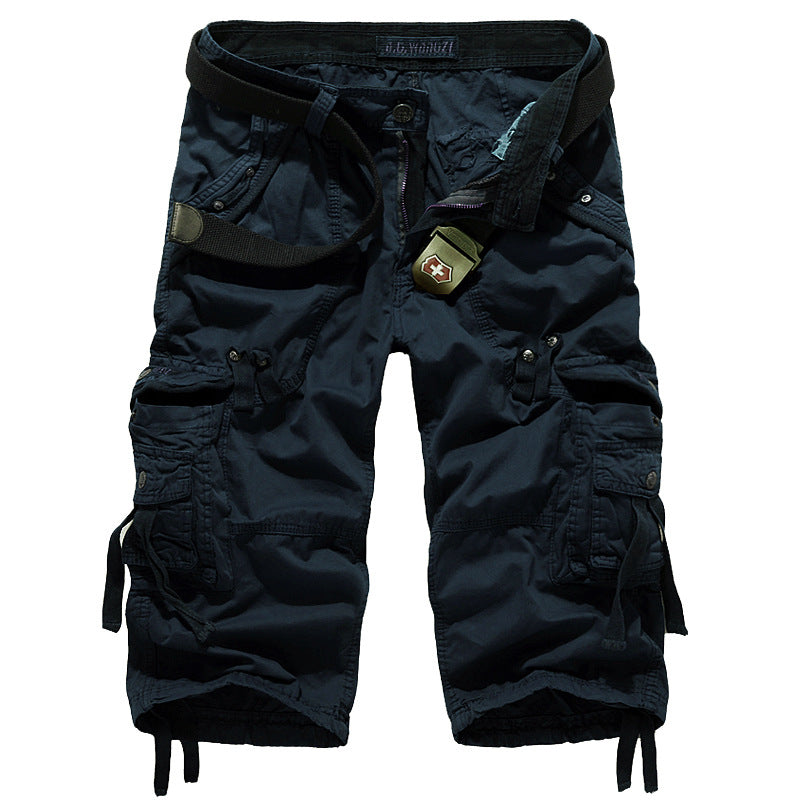 Glistensport Multi-Pocket Capri Cargo Shorts