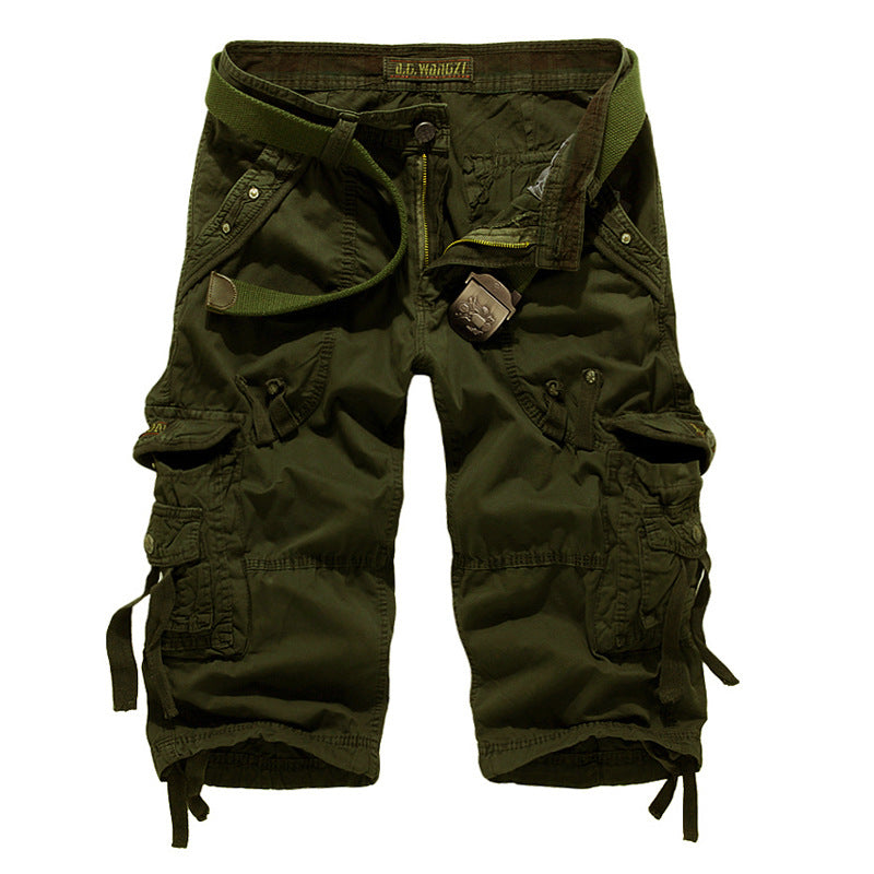 Glistensport Multi-Pocket Capri Cargo Shorts
