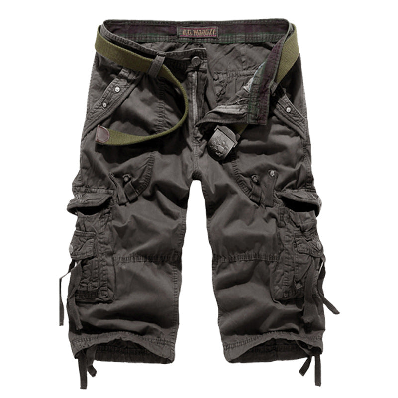 Glistensport Multi-Pocket Capri Cargo Shorts
