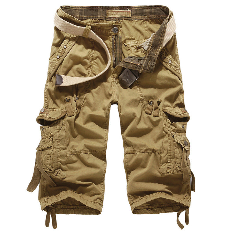 Glistensport Multi-Pocket Capri Cargo Shorts