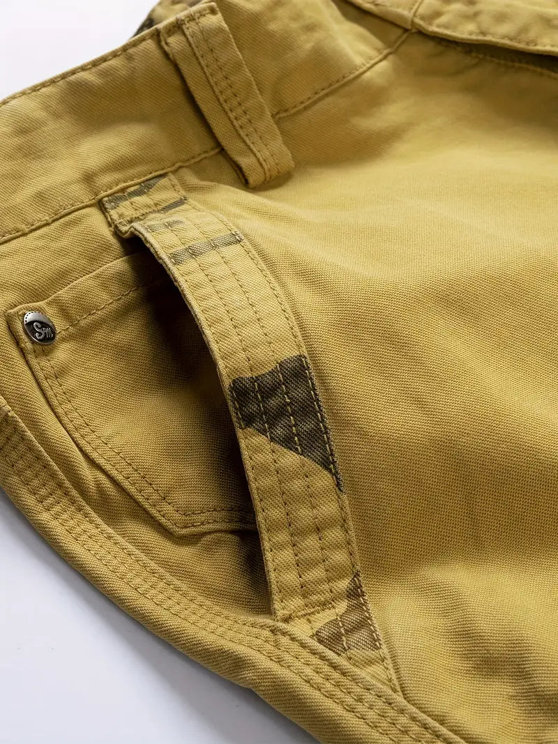 GlistenSport Men's Cotton Cargo Shorts