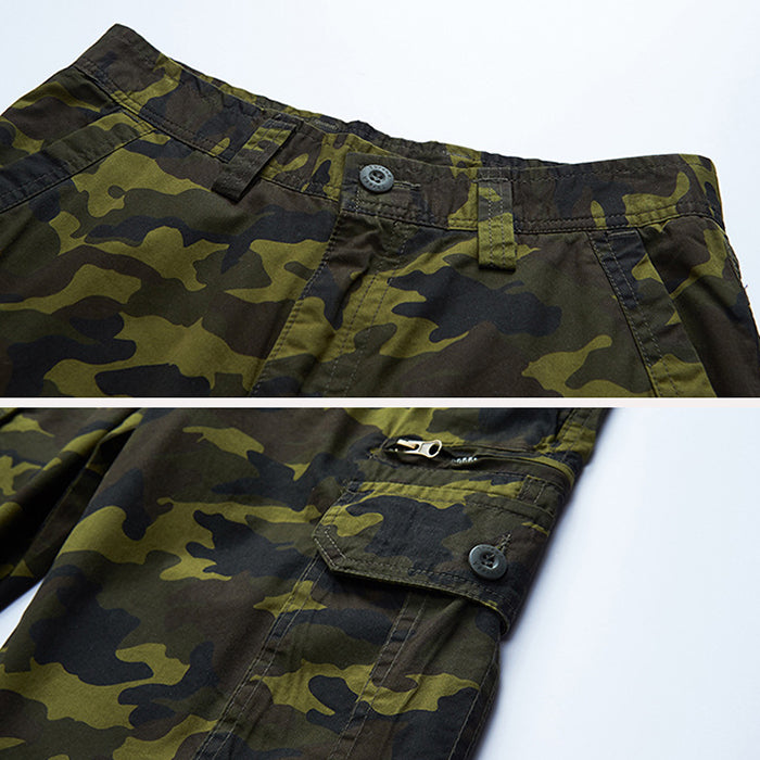 Glistensport Casual Beach Camouflage Cotton Men's Shorts