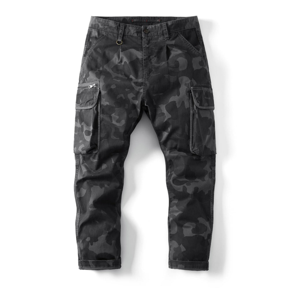 Glistensport New Autumn and Winter Men's Loose Camouflage Multi-pocket Pants
