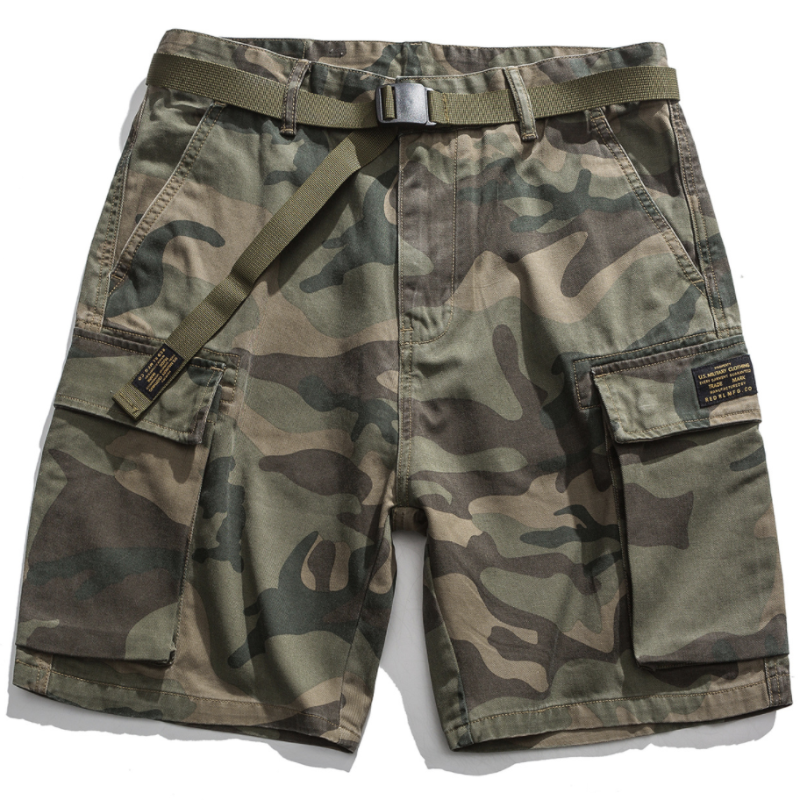 Glistensport Classic Camo Men's Japanese Multi-pocket Design Outdoor Shorts