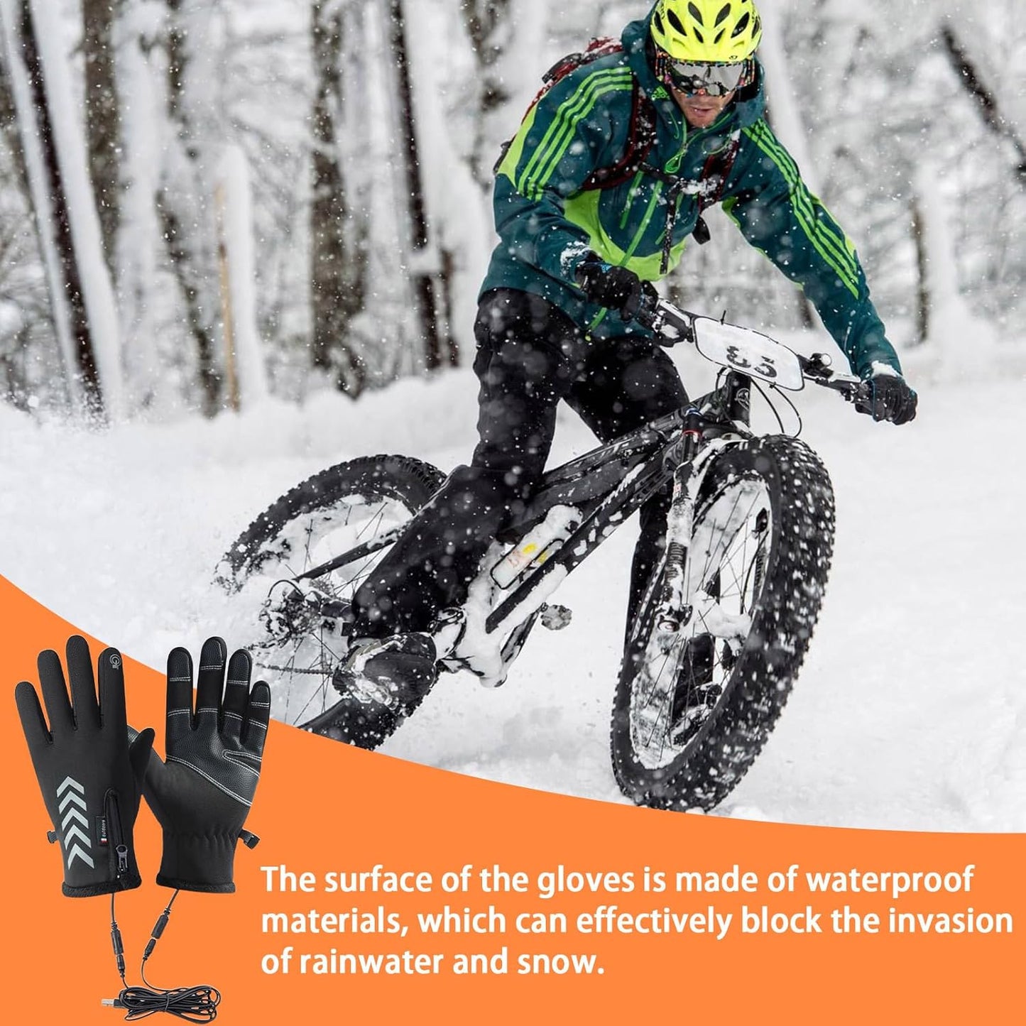 Glistensport™ Winter USB Heated Warm Gloves