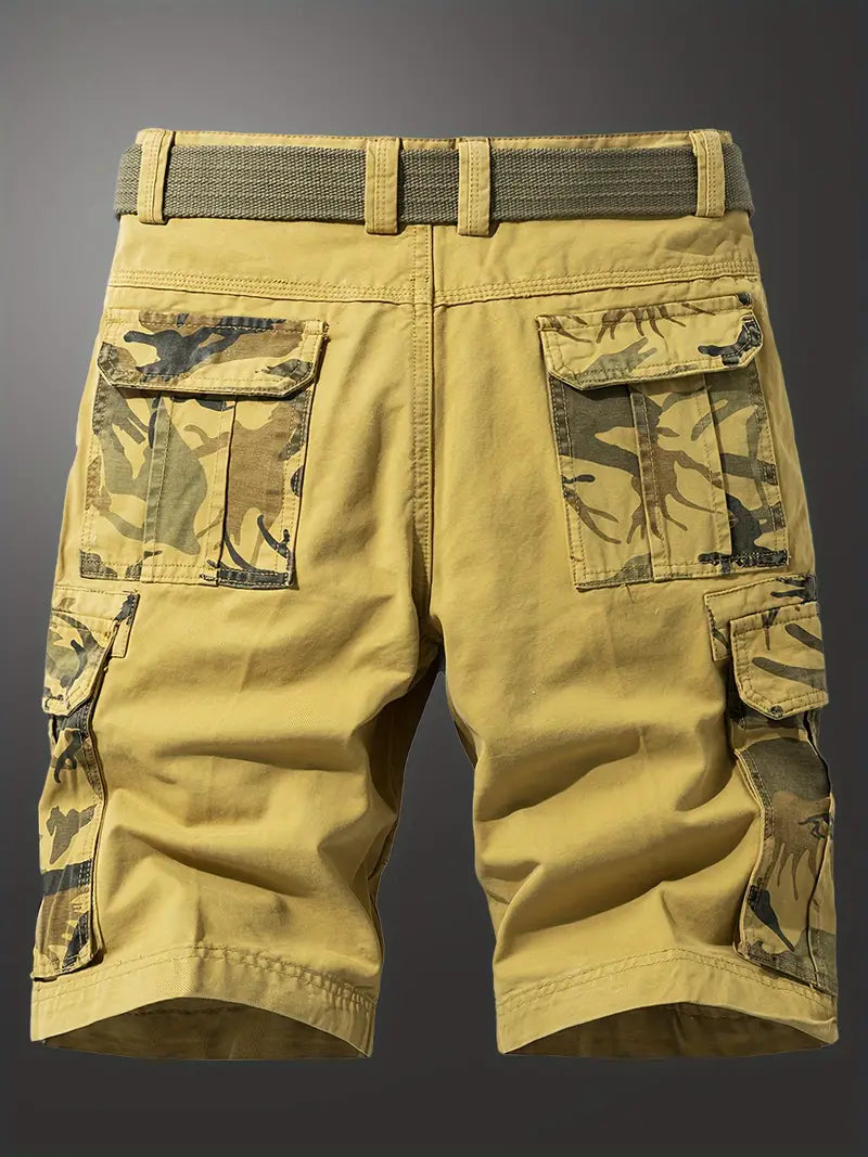 GlistenSport Men's Cotton Cargo Shorts