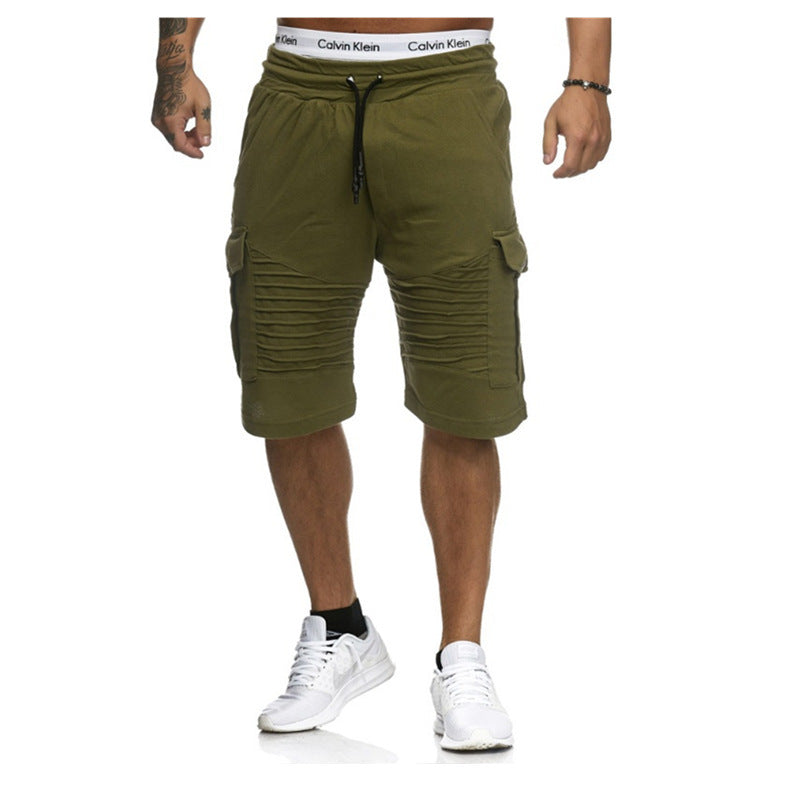 Glistensport Men's Basic Daily Solid Colored Drawstring Shorts- Buy 2 Get Free Shipping