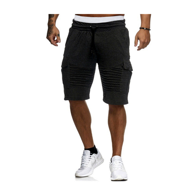 Glistensport Men's Basic Daily Solid Colored Drawstring Shorts- Buy 2 Get Free Shipping