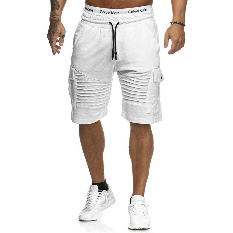 Glistensport Men's Basic Daily Solid Colored Drawstring Shorts- Buy 2 Get Free Shipping