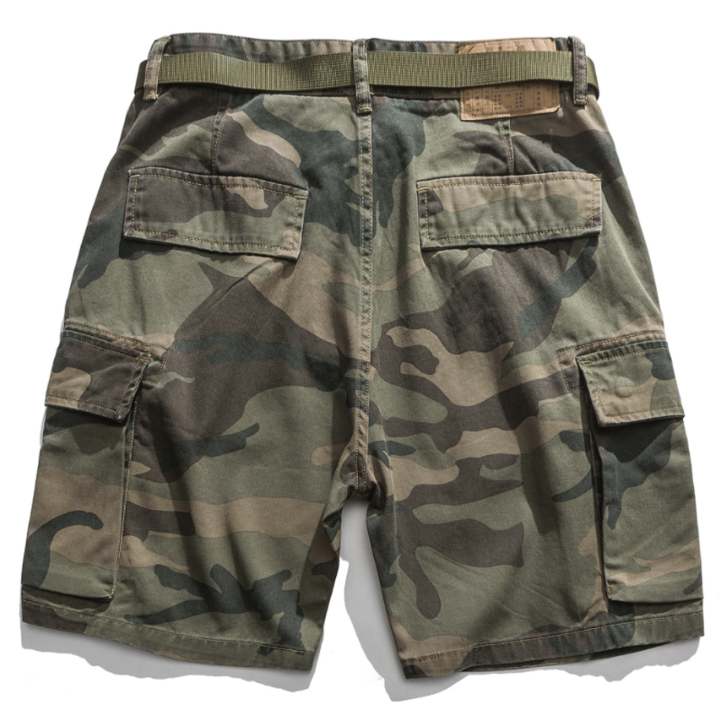 Glistensport Classic Camo Men's Japanese Multi-pocket Design Outdoor Shorts