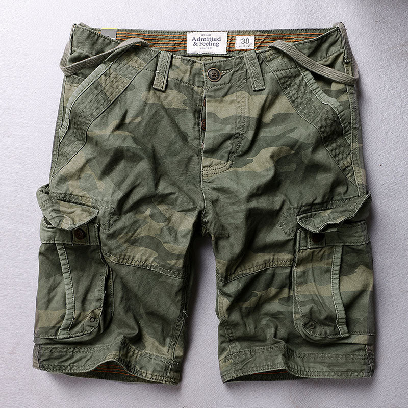 Glistensport Casual Camo Large Pocket Men's Shorts