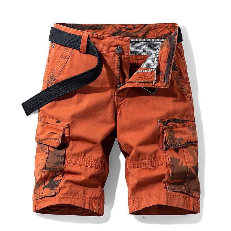 GlistenSport Men's Cotton Cargo Shorts