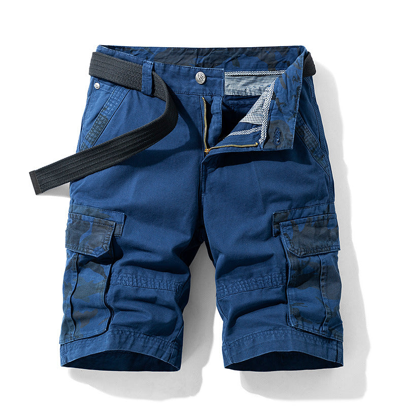 GlistenSport Men's Cotton Cargo Shorts
