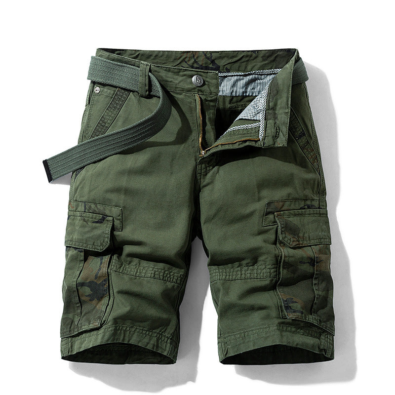 GlistenSport Men's Cotton Cargo Shorts