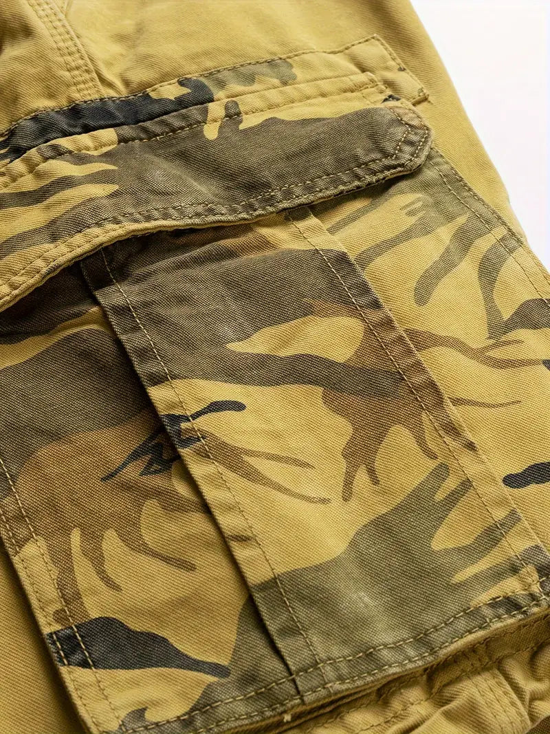 GlistenSport Men's Cotton Cargo Shorts
