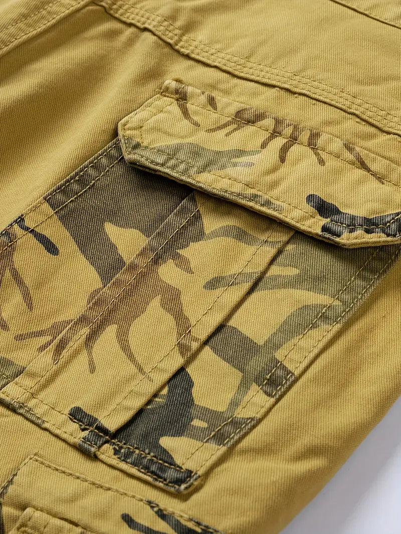 GlistenSport Men's Cotton Cargo Shorts
