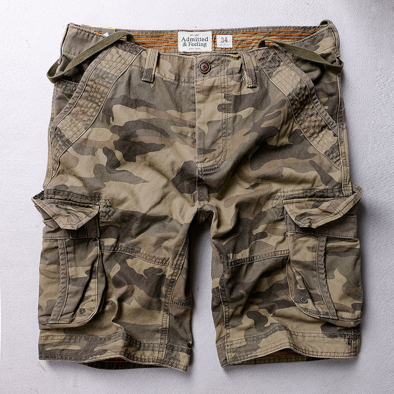 Glistensport Casual Camo Large Pocket Men's Shorts