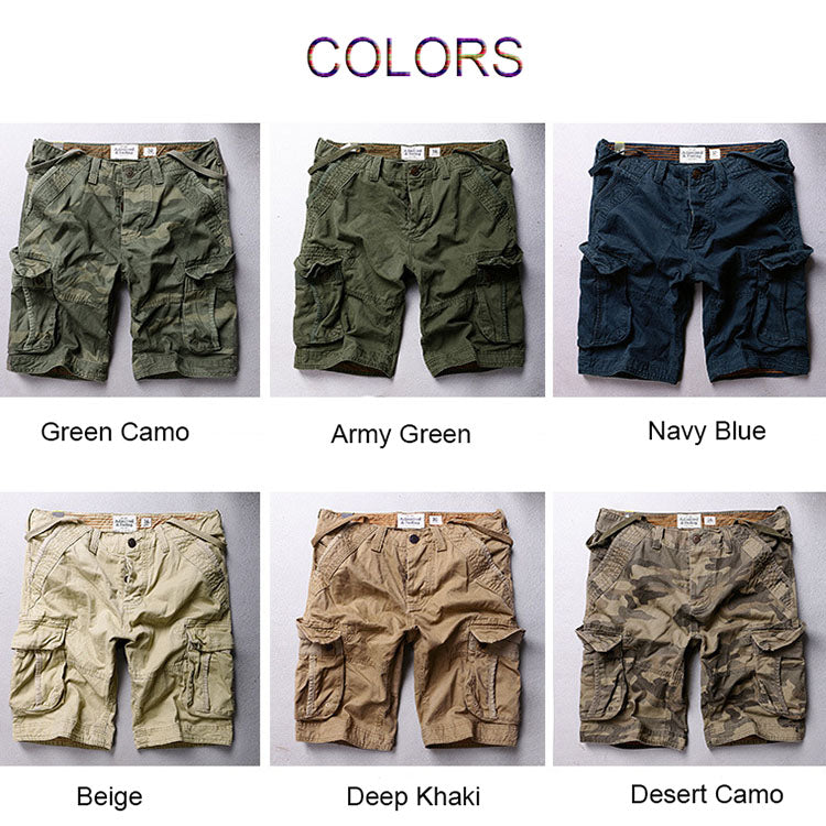 Glistensport Casual Camo Large Pocket Men's Shorts