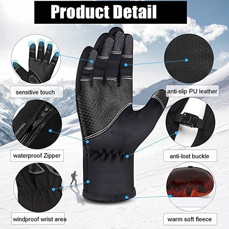 Glistensport™ Winter Waterproof Touchscreen Windproof Thermal Gloves