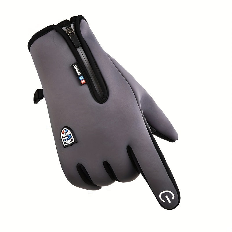 Glistensport™ Outdoor Sports Gloves Short Plus Velvet Windproof Waterproof