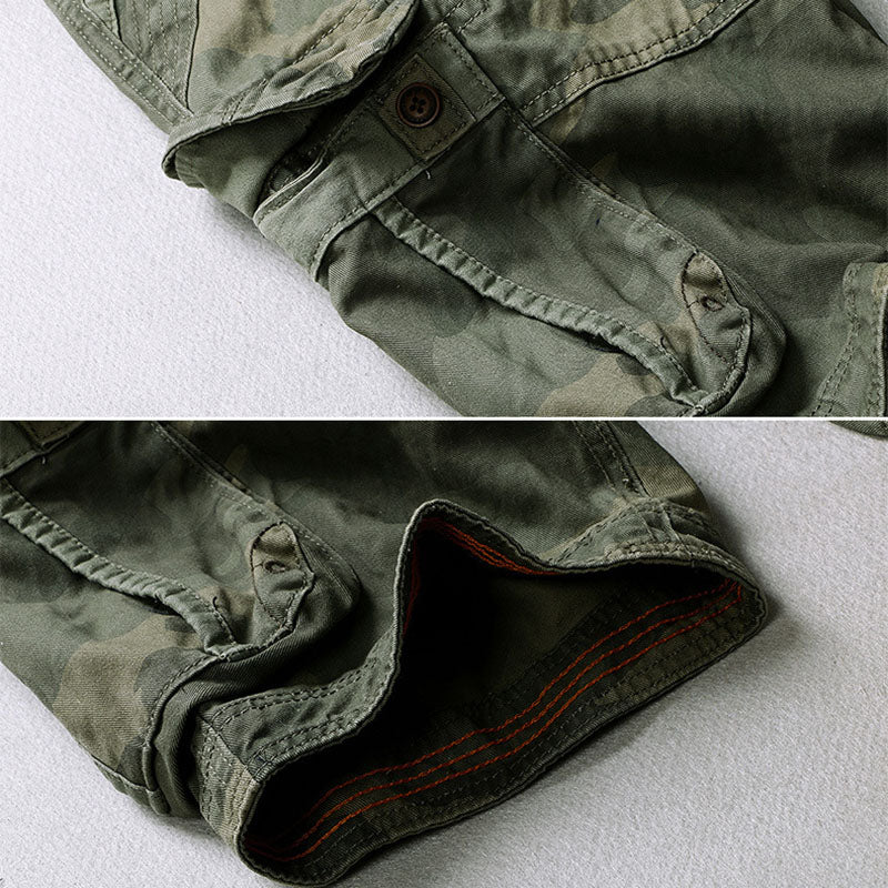 Glistensport Casual Camo Large Pocket Men's Shorts