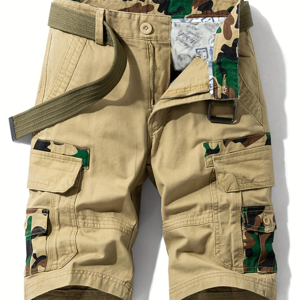 Glistensport 100% Cotton Camo Men's Cargo Shorts
