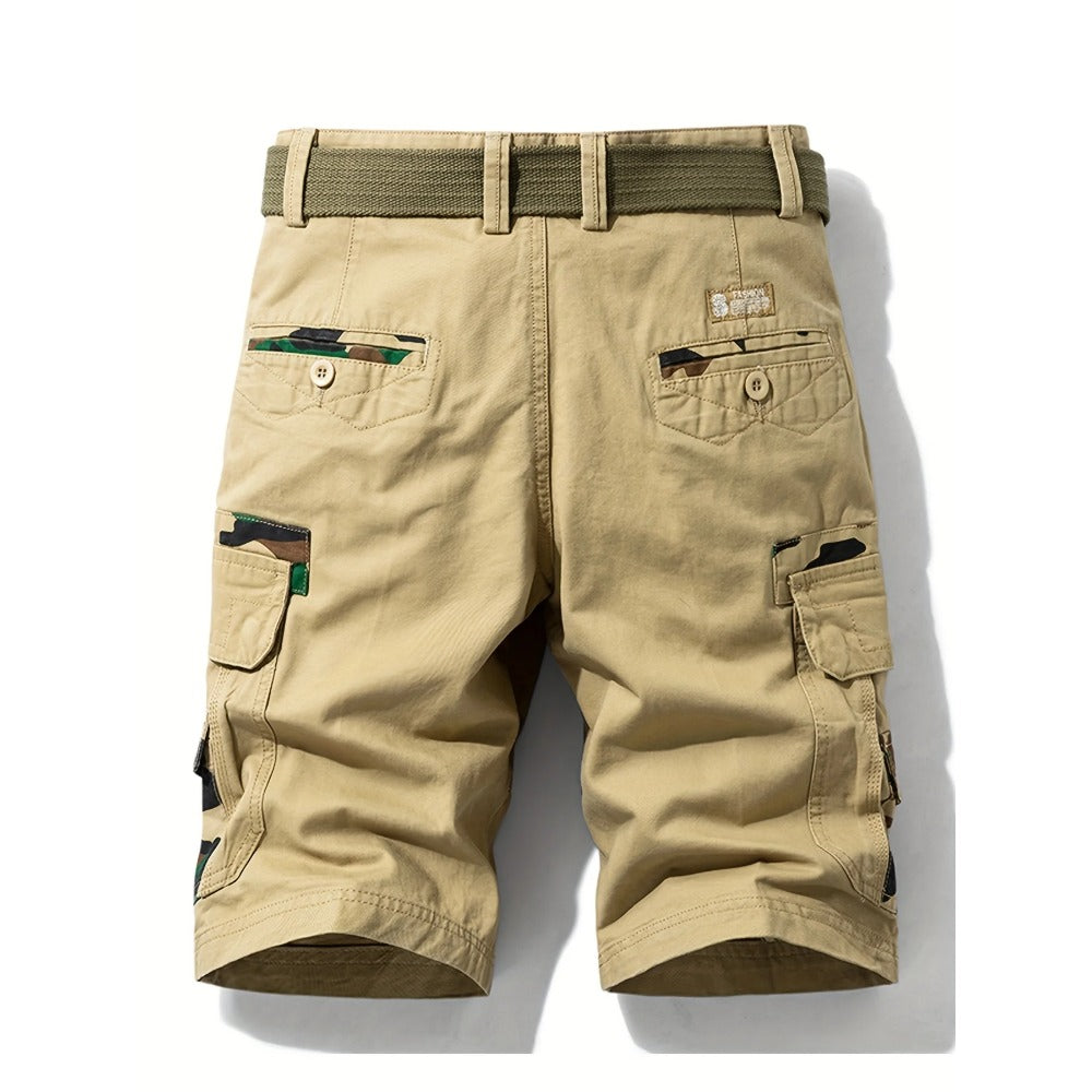 Glistensport 100% Cotton Camo Men's Cargo Shorts
