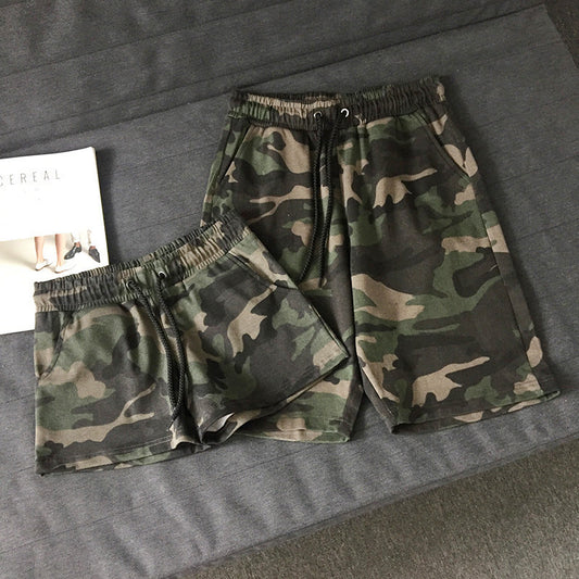 Glistensport Comfortable Fashionable Military Green Couple Shorts