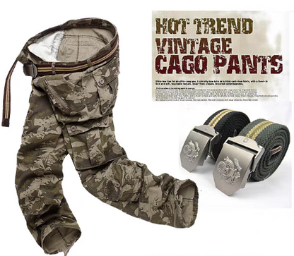 Glistensport Men's Outdoor Camo Cargo Pants