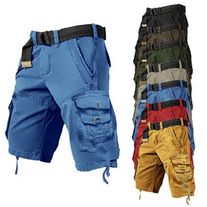 Glistensport Mens Cargo Shorts Multi Pockets Cargo Shorts