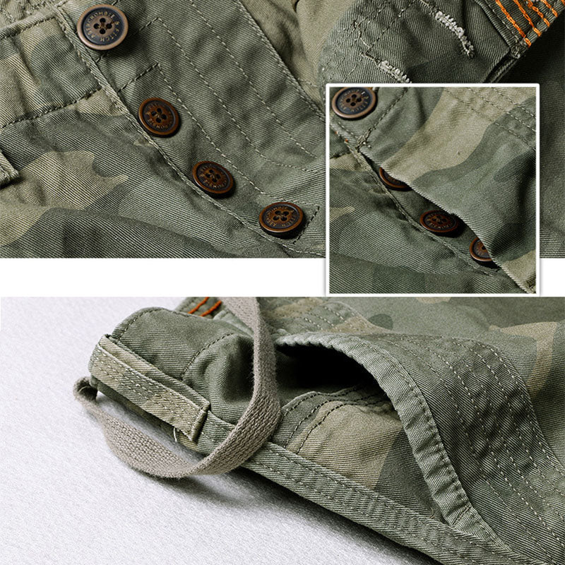 Glistensport Casual Camo Large Pocket Men's Shorts