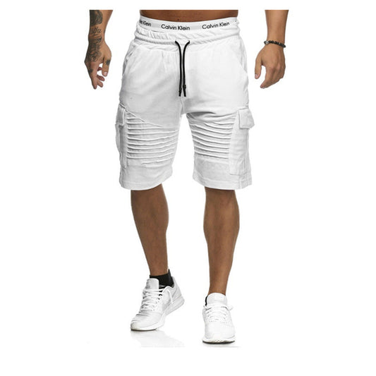 Glistensport Men's Basic Daily Solid Colored Drawstring Shorts- Buy 2 Get Free Shipping