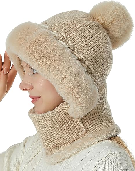 Glistensport™ Winter Cashmere 3 in 1 Neck Warmer Hat