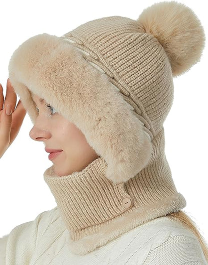 Glistensport™ Winter Cashmere 3 in 1 Neck Warmer Hat