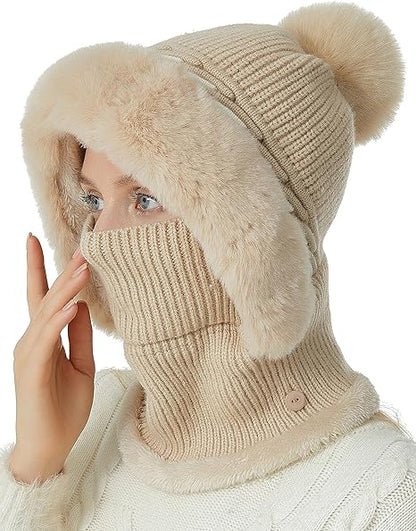 Glistensport™ Winter Cashmere 3 in 1 Neck Warmer Hat