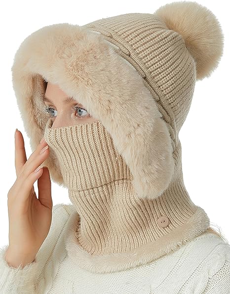 Glistensport™ Winter Cashmere 3 in 1 Neck Warmer Hat