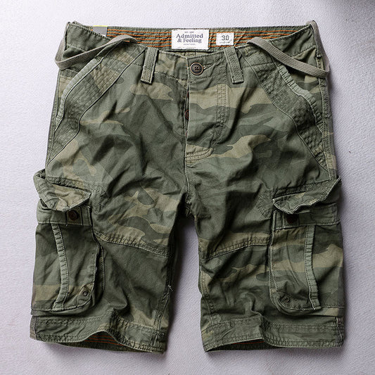 Glistensport Casual Camo Large Pocket Men's Shorts