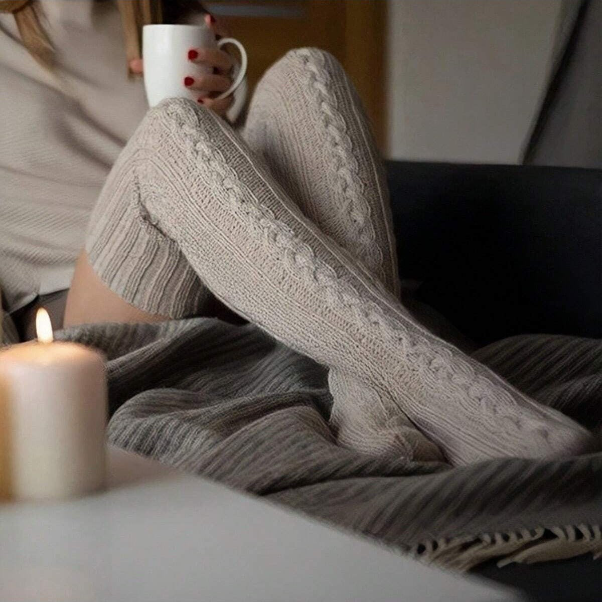 Glistensport™ Over The Knee Wool Socks